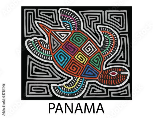Mola indigenous clothing Kuna of Panama mola turtle kuna of panama photo