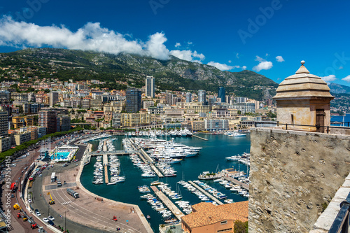 Panorama of the marina of Monaco