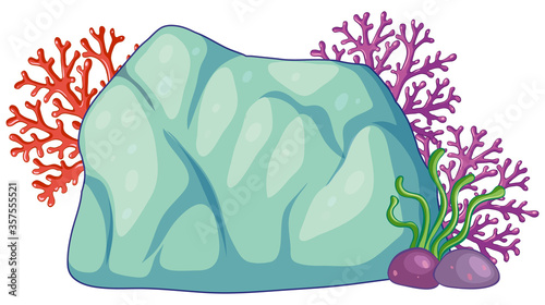 Isolated underwater coral reef