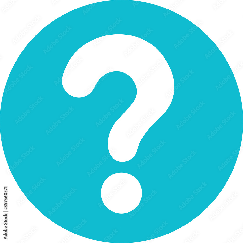 Question mark flat icon for apps and websites Question mark flat icon for apps and websites