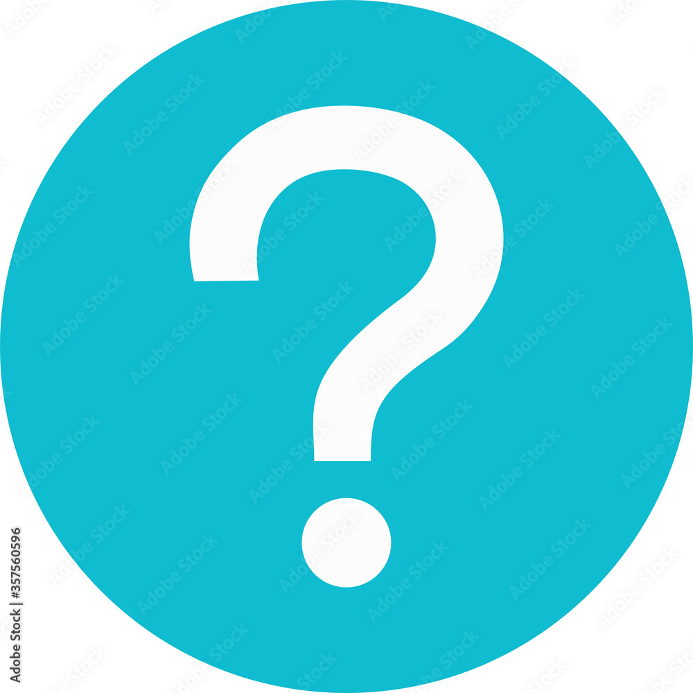 Question mark flat icon for apps and websites Question mark flat icon for apps and websites