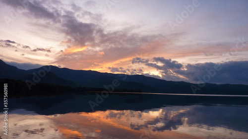屈斜路湖, 湖, 雲, 風景, 反射, 夕焼け, 水, 自然,