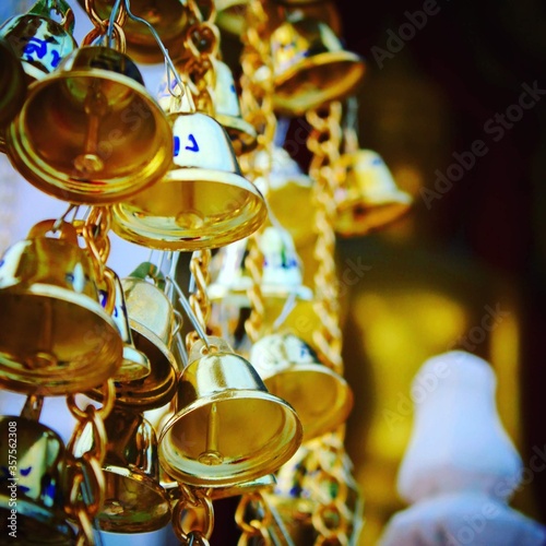 gold bell ,Bell of temple in thailand. 