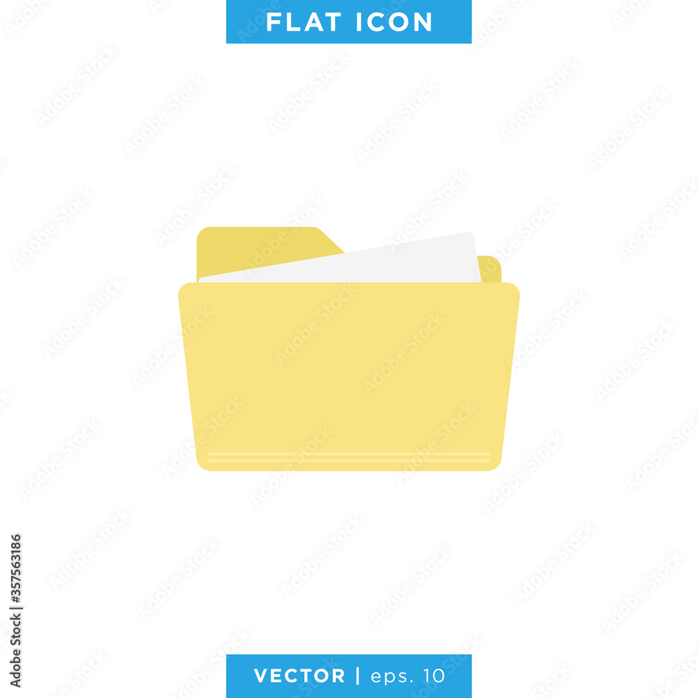 Folder icon vector design template Folder icon vector design template