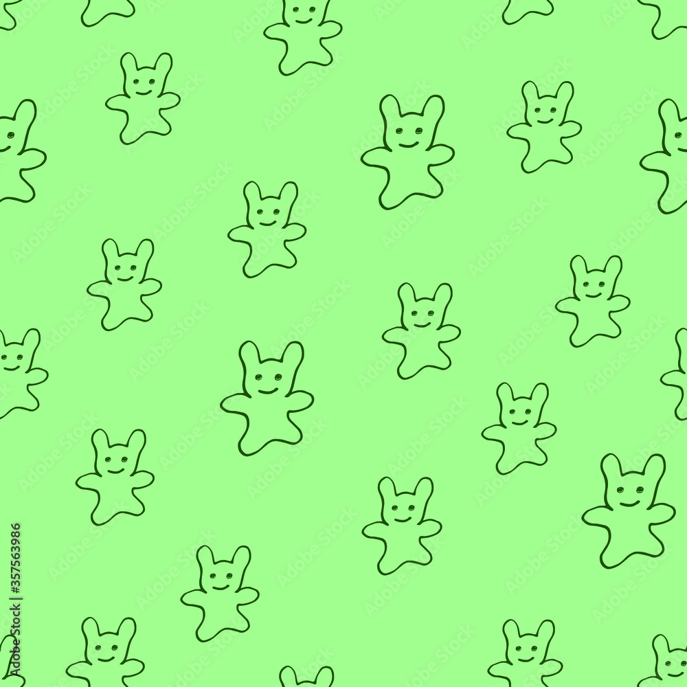 Vector linear image of animals in a minimalistic style. Seamless pattern for children's design. Vector linear image of animals in a minimalistic style. Seamless pattern for children's design.