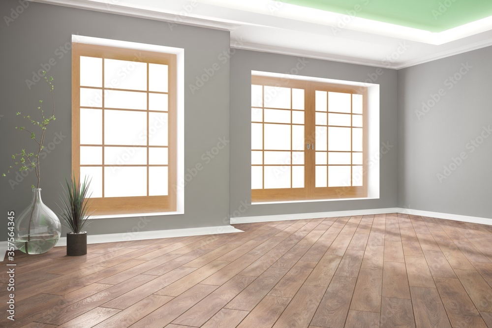 Obraz premium modern empty room interior design. 3D illustration