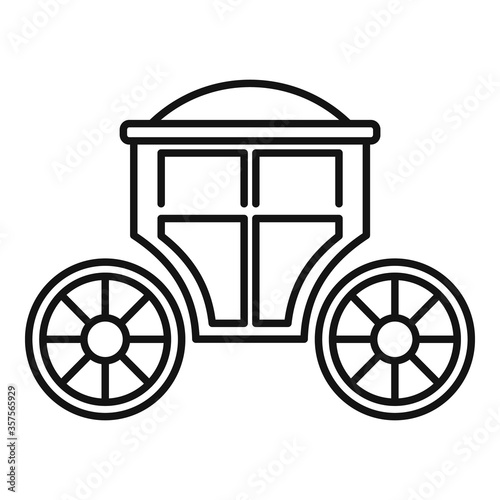 Traditional brougham icon. Outline traditional brougham vector icon for web design isolated on white background