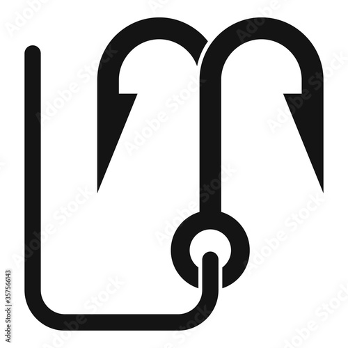 Ninja hook icon. Simple illustration of ninja hook vector icon for web design isolated on white background