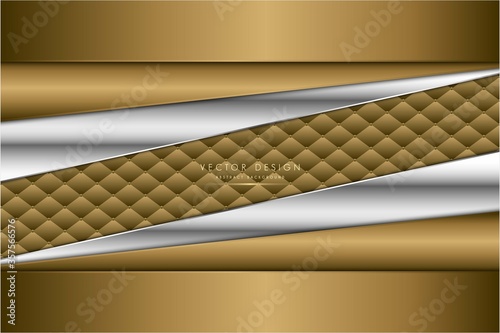   Luxury of gold background with upholstery for wedding invitation vector illustration.