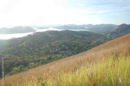 Mount Tapyas mountain, trees, and grass view