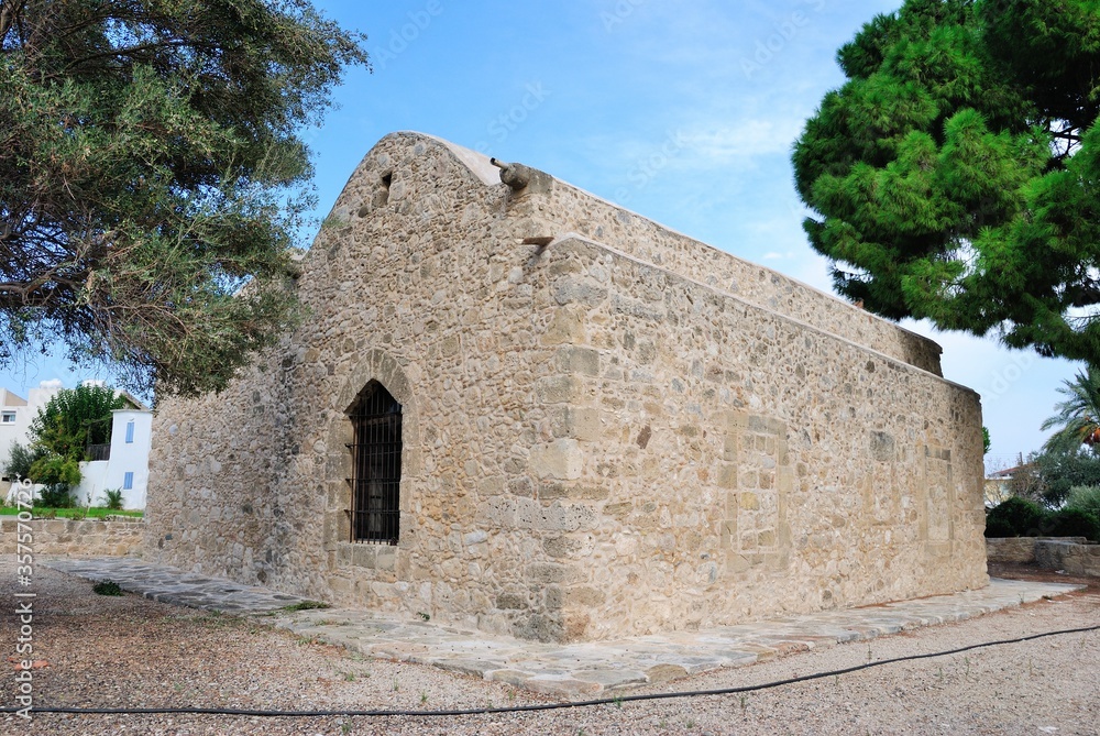 16th century non-functioning church, previously a mosque and the center of local Turkish Cypriot religious life in Polis on the island of Cyprus at the centre of Chrysochous Bay on Akamas Peninsula