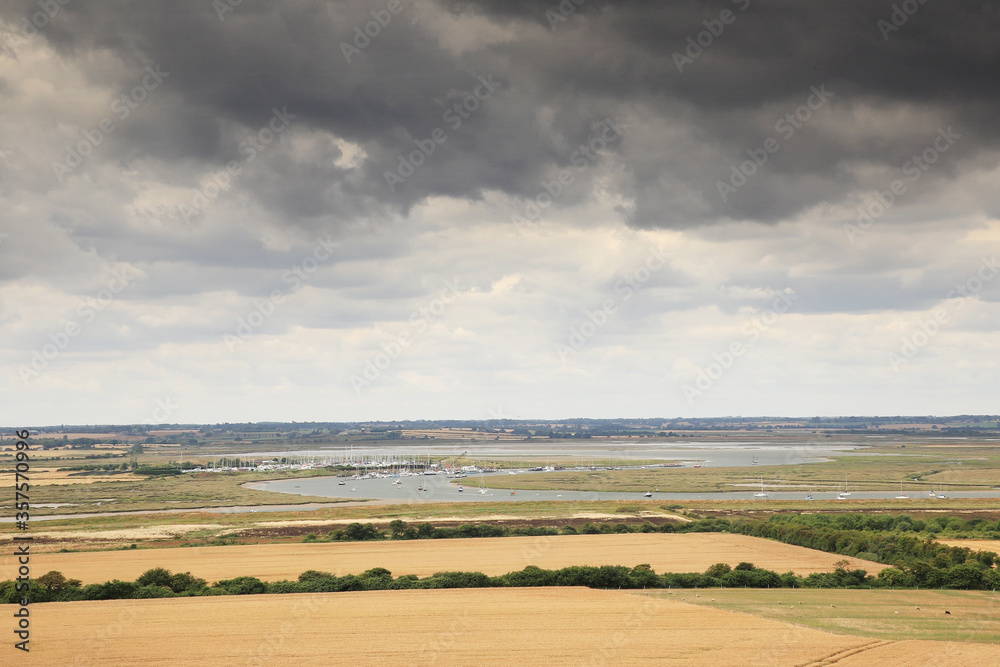 Fototapeta premium landscape image of the costline in essex