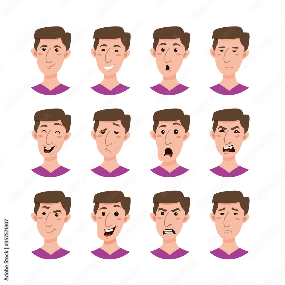 Male hipster cartoon character Male hipster cartoon character