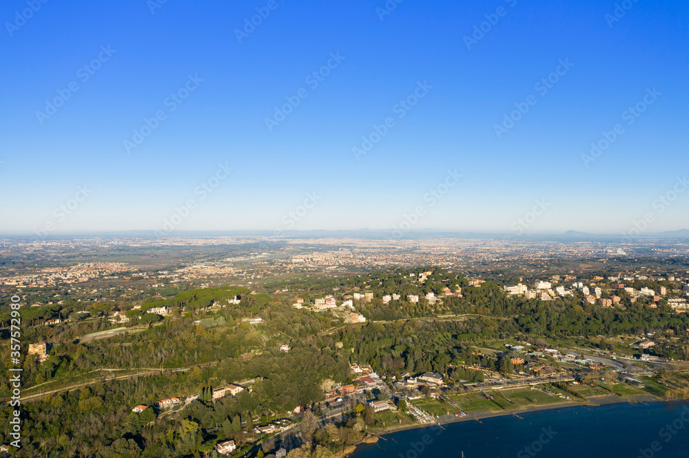 aerial view of the Ciampino plain Rome