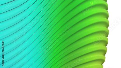 abstract looped digital background with glossy multicolored plastic surface close-up view