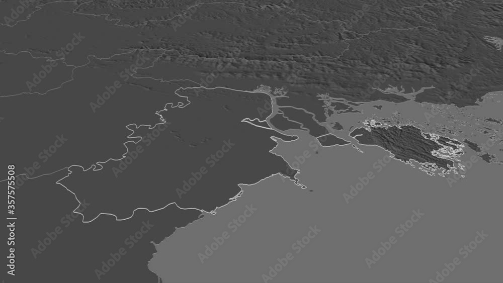 Hải Phòng, city with its capital, zoomed and extruded on the bilevel map of Vietnam in the conformal Stereographic projection. Animation 3D Hải Phòng, city with its capital, zoomed and extruded on the bilevel map of Vietnam in the conformal Stereographic projection. Animation 3D