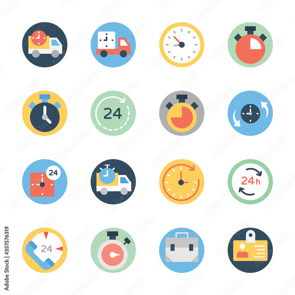 Delivery Services Flat Rounded Vectors Pack Delivery Services Flat Rounded Vectors Pack