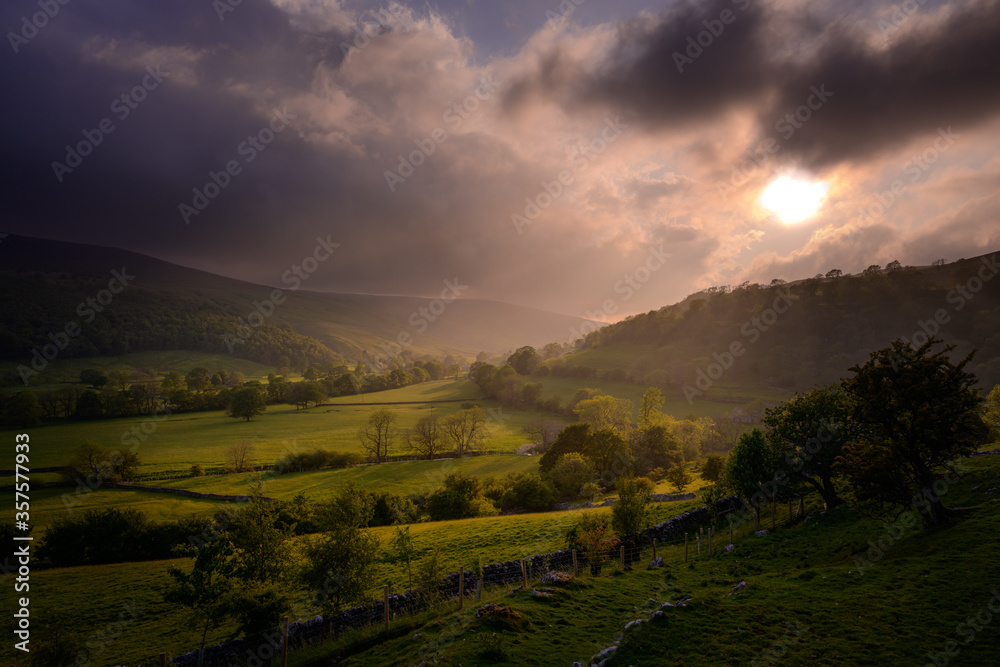 Naklejka premium Upper Wharfedale Landscape