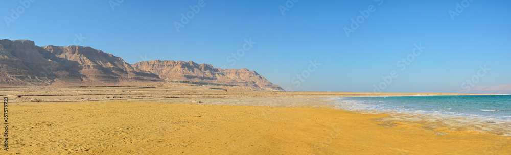 Judean Desert and Dead Sea, panorama.