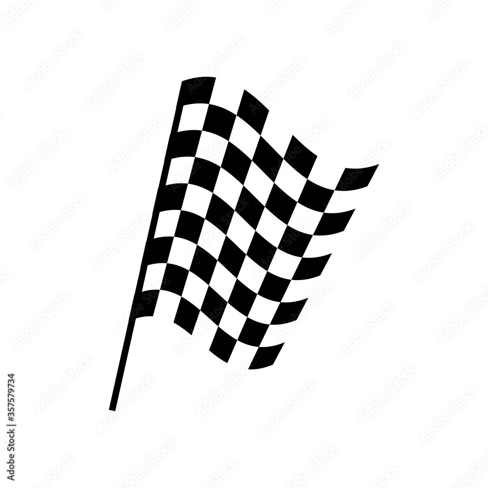 Fototapeta premium race flag illustration logo vector