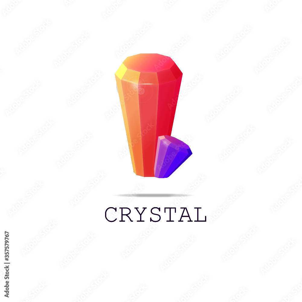 3d shiny geometric polygon facet crystal gem logo icon isolated 3d shiny geometric polygon facet crystal gem logo icon isolated