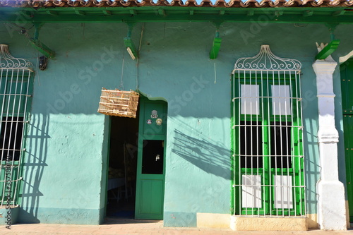 old window with bars in cuba