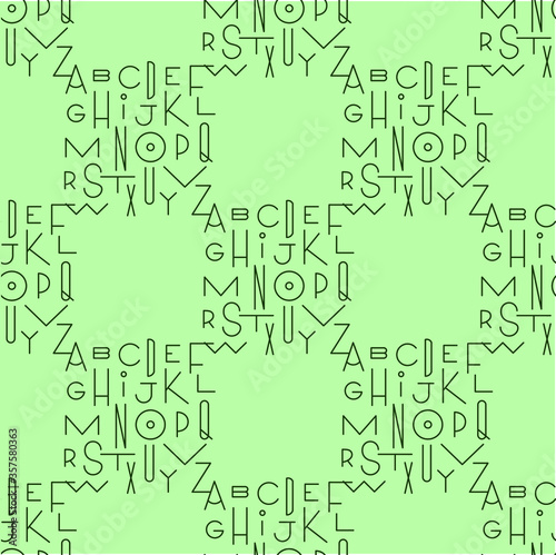 Seamless letters background vector pattern wallpaper for presentation  studying  learning  school