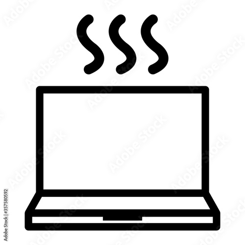 Computer overheating icon