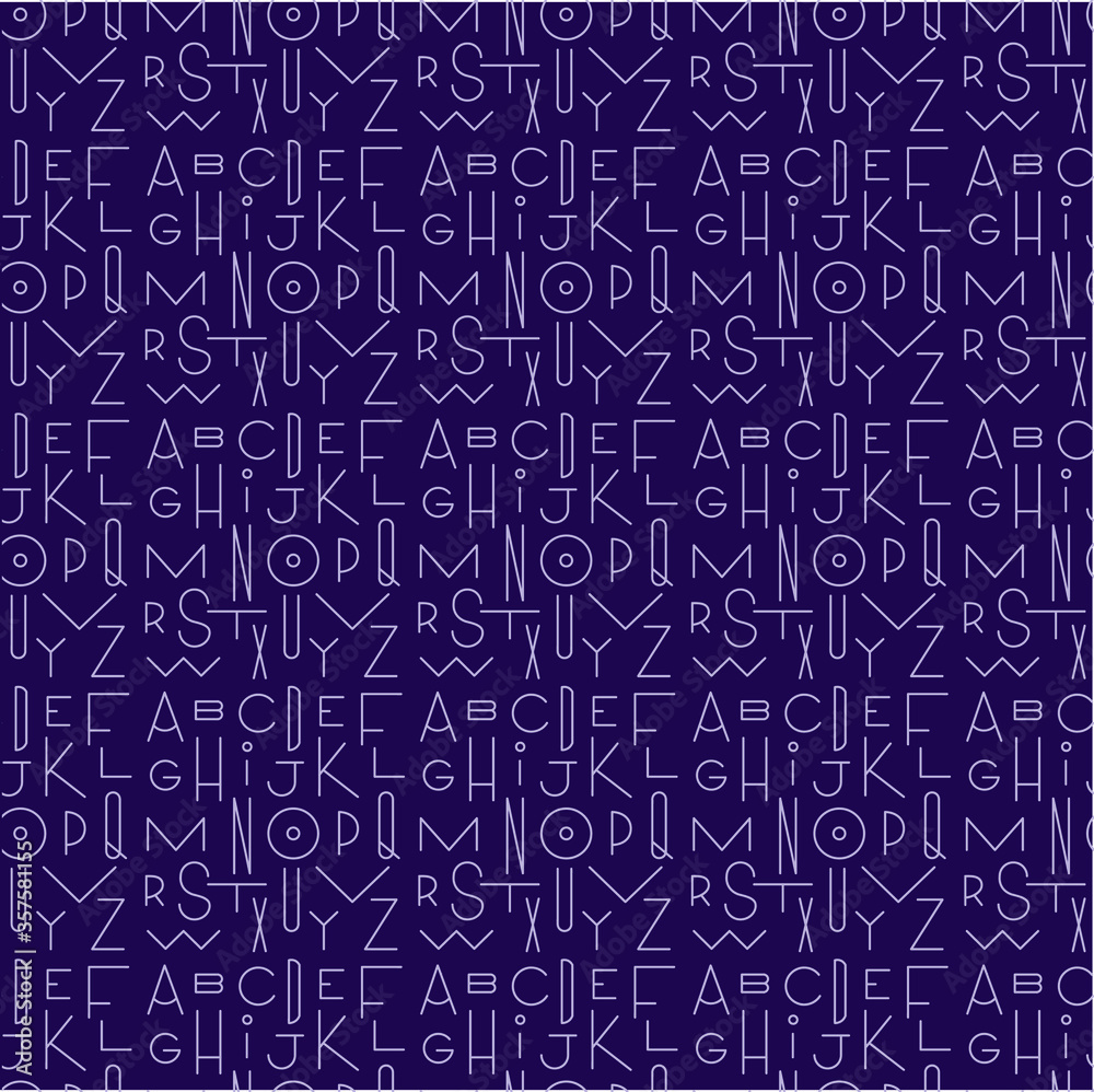 Seamless letters background vector pattern wallpaper for presentation, studying, learning, school