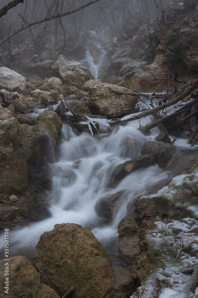 waterfall in the forest waterfall in the forest