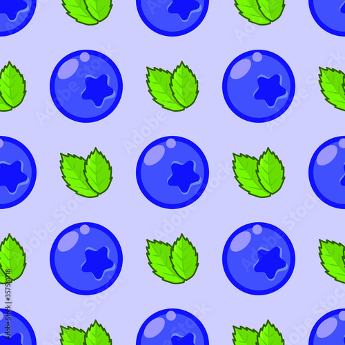 Seamless berry blueberry fresh pattern background wallpaper kitchen food panna kotta for menu cooking cafe or reastaurant