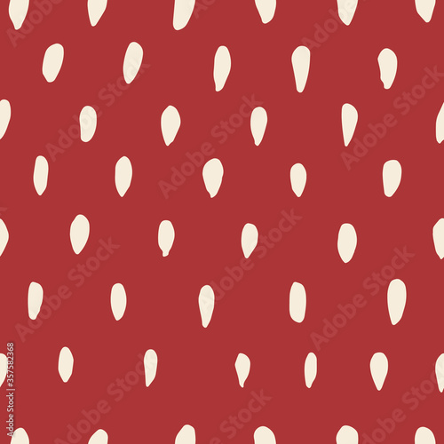 Strawberry seamless pattern, vector pattern with strawberry seeds, fashionable design