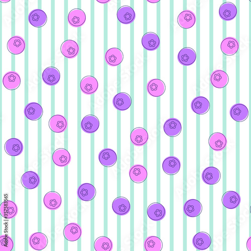 Seamless vector berry blueberry pattern background textile fabric print