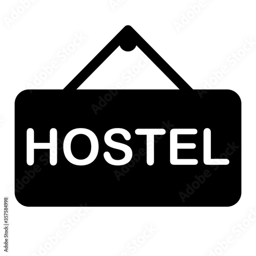 Hostel sign icon