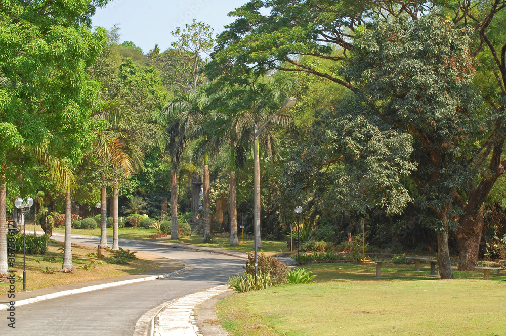 Meralco Development Center (MMLDC) pathway with trees in Sumulong Highway, Antipolo, Rizal, Philippines Meralco Development Center (MMLDC) pathway with trees in Sumulong Highway, Antipolo, Rizal, Philippines