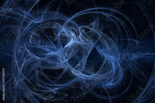 Abstract fractal pattern on a dark background. © Dobrydnev