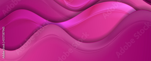 Bright pink abstract smooth blurred wavy background. Vector illustration
