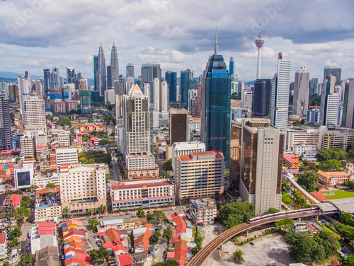 Panorama with skyscrapers in the capital of Malaysia, Kuala Lumpur. photo