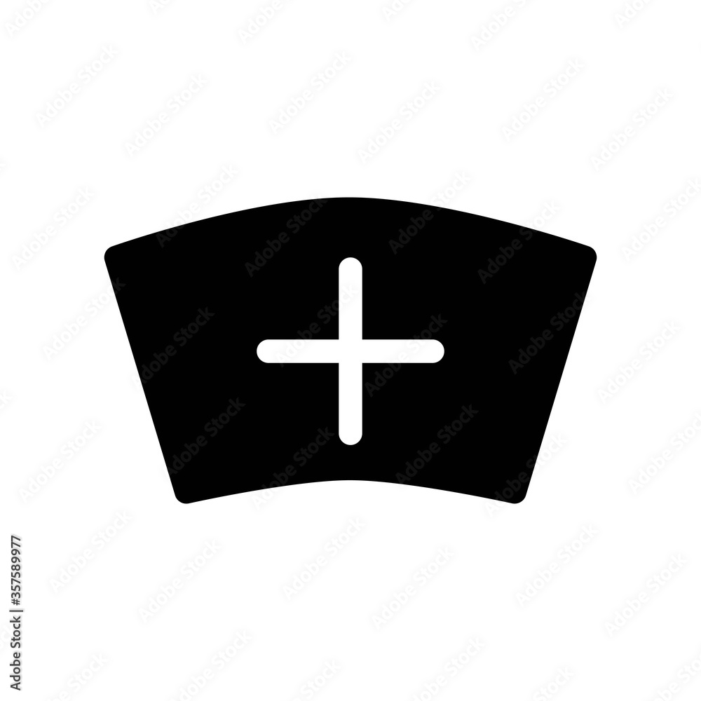 Fototapeta premium Nurse hat icon. Medical symbol. Doctor badge sign.