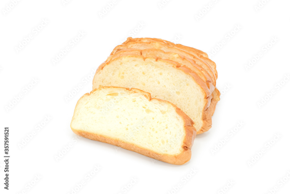 Sliced bread isolated on a white background.