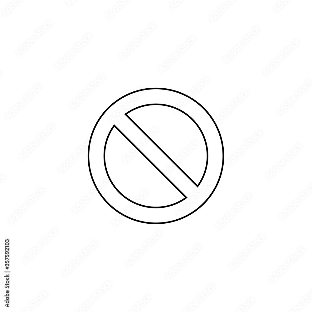 Strikethrough circle sign. Prohibition sign eps ten Strikethrough circle sign. Prohibition sign eps ten