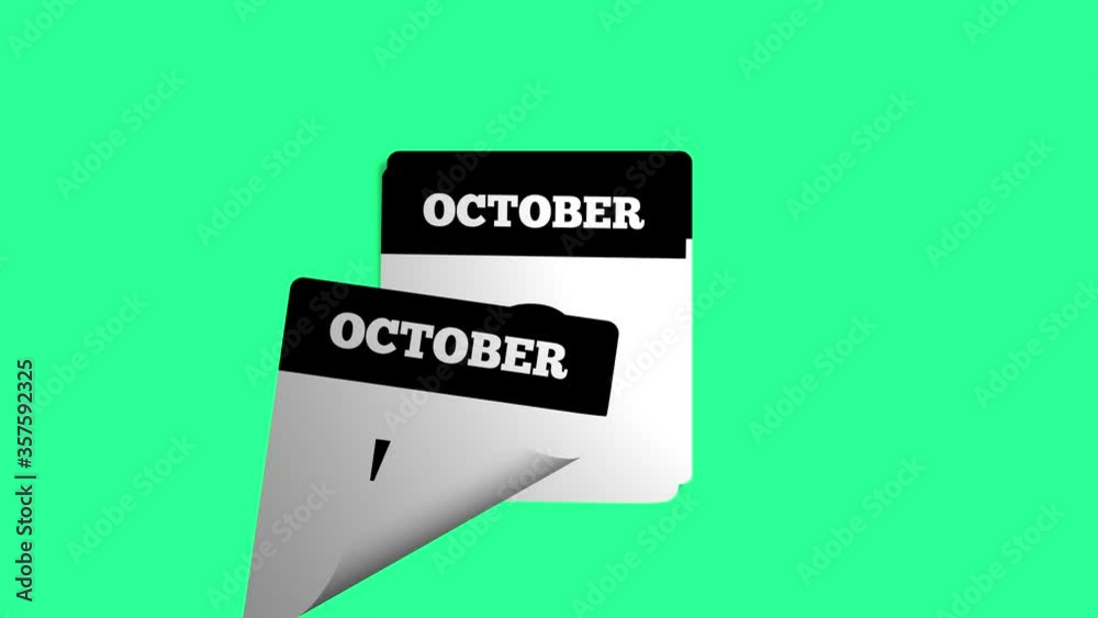Calendar with days countdown for October month Calendar with days countdown for October month
