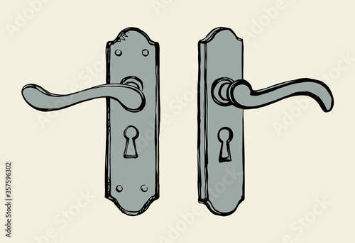 Door knob. Vector drawing