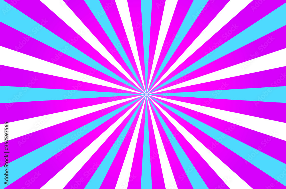 Obraz premium retro rays blue pink white background