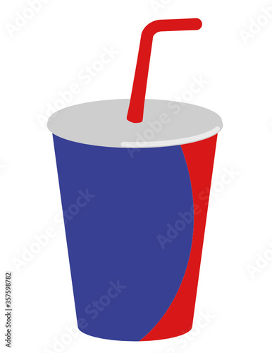 Vector image graphic of a 20oz Drinks cup with lid and straw