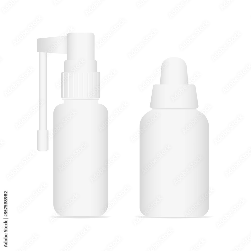 Realistic medical bottle and spray 1 Realistic medical bottle and spray 1
