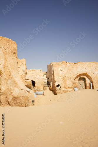 Bild auf Leinwand The houses from planet - film decoration set ,Nefta