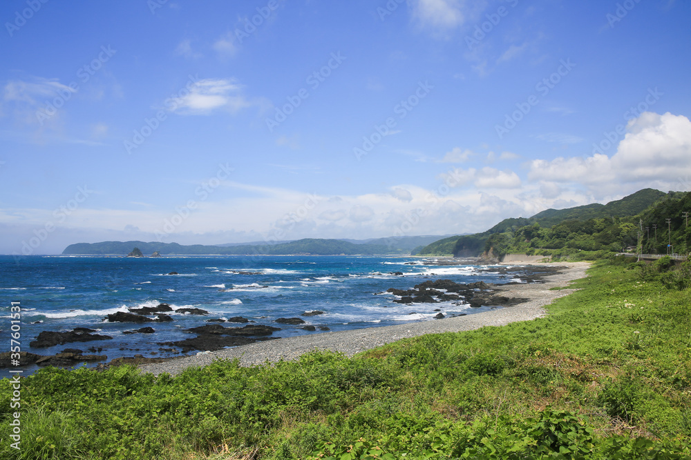 高知県土佐清水市　松崎海岸の風景