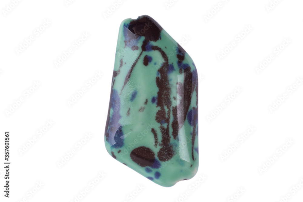 Semi-precious natural stone on a white background, isolated Semi-precious natural stone on a white background, isolated