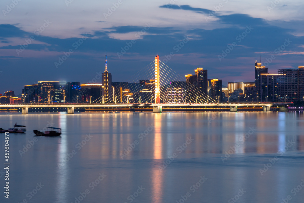 Naklejka premium city skyline in hangzhou china